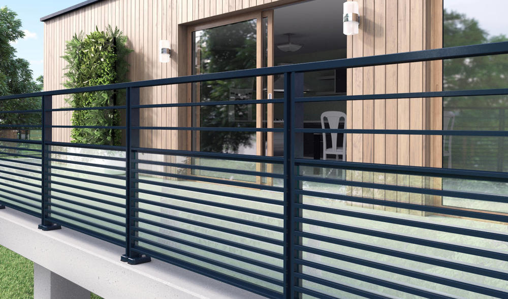 garde-corps exterieur lisses horizontales