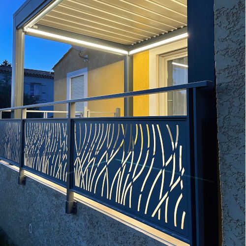 rambarde terrasse motifs laser