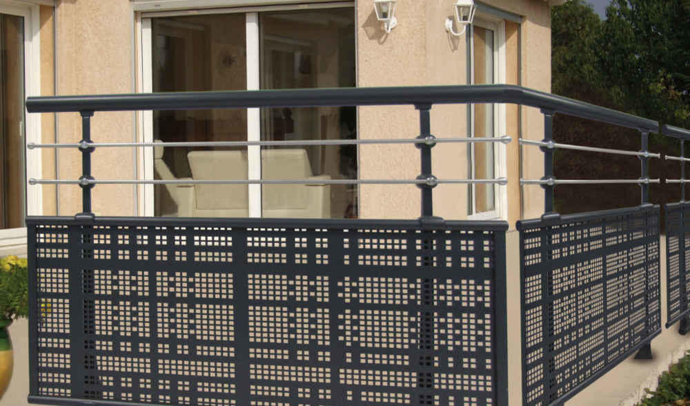 atos 2 lisses tole perforee rambarde tole perforee aluminium